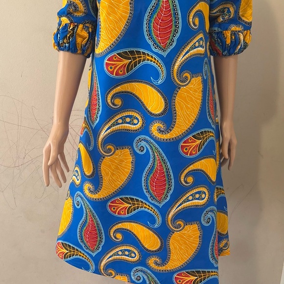 BEAUTIFULL AFRICAN PRINT DRESS FOR WOMEN. ANKARA WAX DRESS. COTTON - Picture 3 of 10